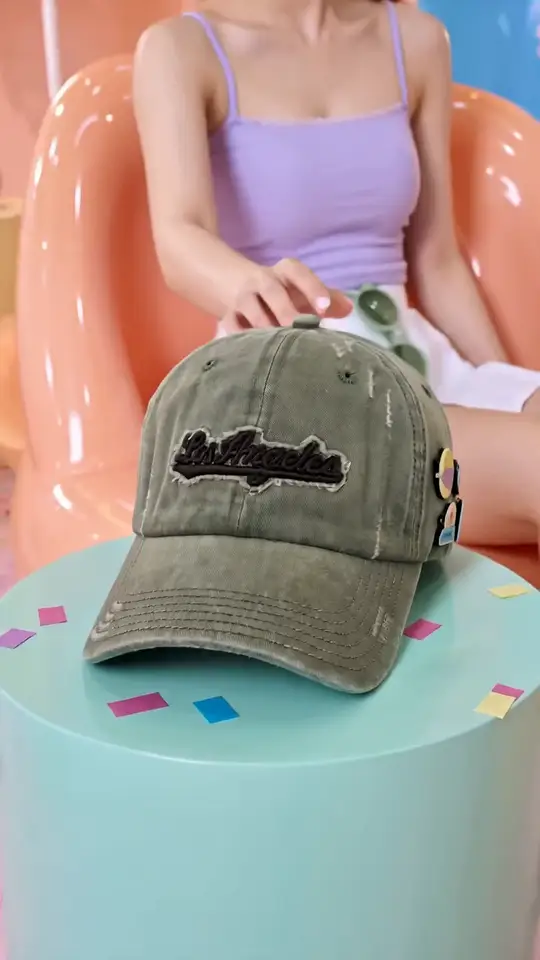 LA Washed Cap Sand khaki film